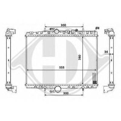 Радиатор, охлаждение двигателя DIEDERICHS 8424206