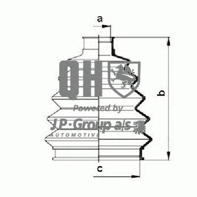 Комплект пылника, приводной вал JP GROUP QJB758