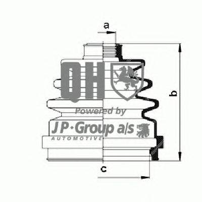 Комплект пылника, приводной вал JP GROUP QJB277