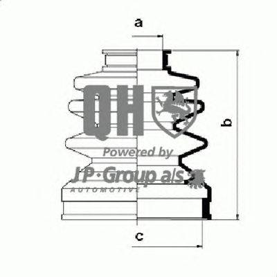 Комплект пылника, приводной вал JP GROUP QJB415