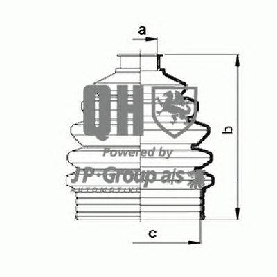 Комплект пылника, приводной вал JP GROUP QJB872