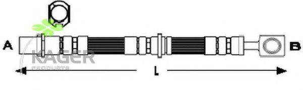 Тормозной шланг KAGER 38-0535
