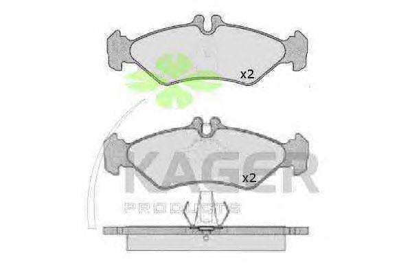 Комплект тормозных колодок, дисковый тормоз KAGER 35-0172