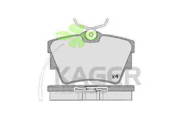 Комплект тормозных колодок, дисковый тормоз KAGER 350464