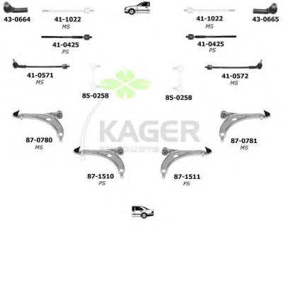Подвеска колеса KAGER 800054