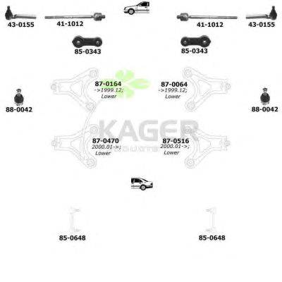 Подвеска колеса KAGER 800908