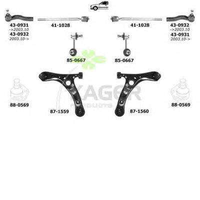Подвеска колеса KAGER 800937