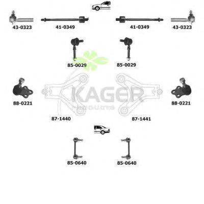 Подвеска колеса KAGER 801108