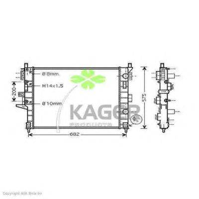 Радиатор, охлаждение двигателя KAGER 310642