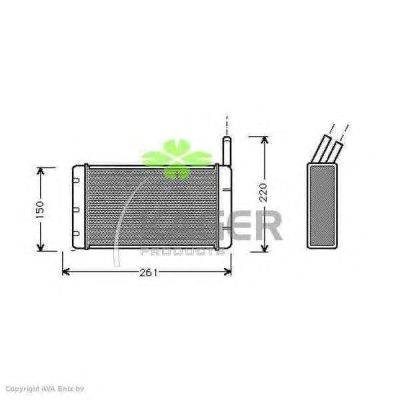 Теплообменник, отопление салона KAGER 32-0391
