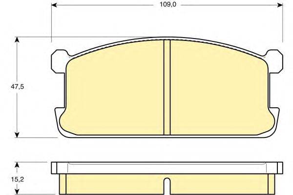 Комплект тормозных колодок, дисковый тормоз GIRLING 6101949