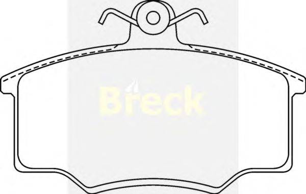 Комплект тормозных колодок, дисковый тормоз BRECK 20574