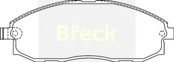 Комплект тормозных колодок, дисковый тормоз BRECK 20708 00 C