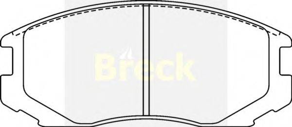 Комплект тормозных колодок, дисковый тормоз BRECK 21121 00