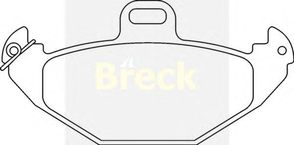 Комплект тормозных колодок, дисковый тормоз BRECK 21966
