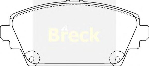 Комплект тормозных колодок, дисковый тормоз BRECK 23094