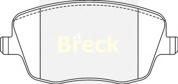 Комплект тормозных колодок, дисковый тормоз BRECK 23581