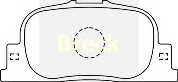 Комплект тормозных колодок, дисковый тормоз BRECK 23592 00