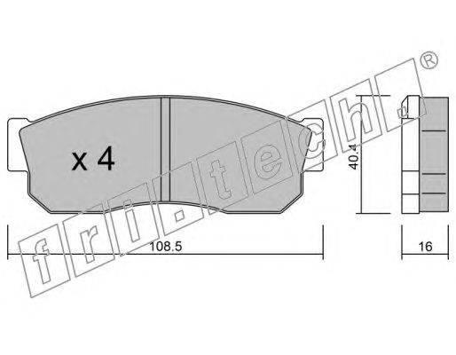 Комплект тормозных колодок, дисковый тормоз fri.tech. 211.1