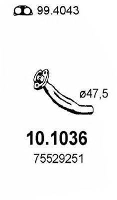 Труба выхлопного газа ASSO 10.1036