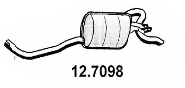 Глушитель выхлопных газов конечный ASSO 12.7098