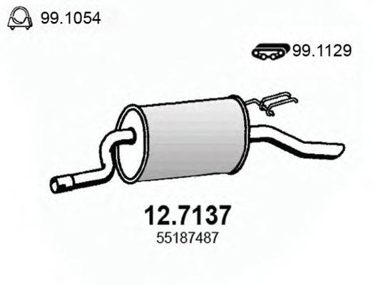Глушитель выхлопных газов конечный ASSO 12.7137