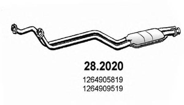 Предглушитель выхлопных газов ASSO 28.2020