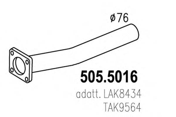 Труба выхлопного газа ASSO 505.5016