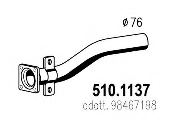 Труба выхлопного газа ASSO 510.1137