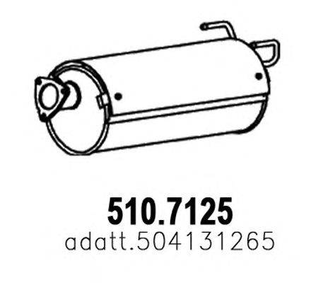 Средний / конечный глушитель ОГ ASSO 510.7125