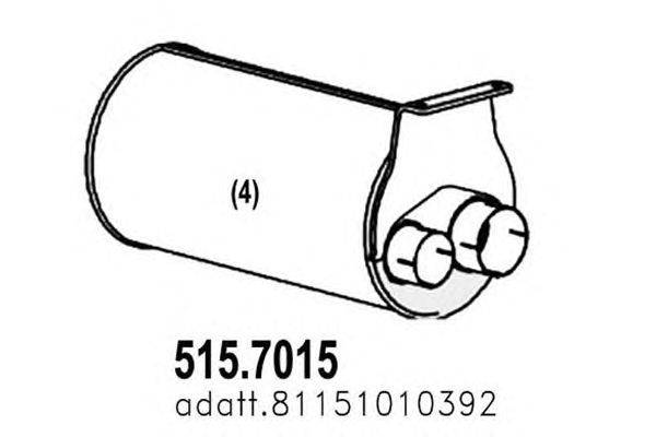 Средний / конечный глушитель ОГ ASSO 515.7015