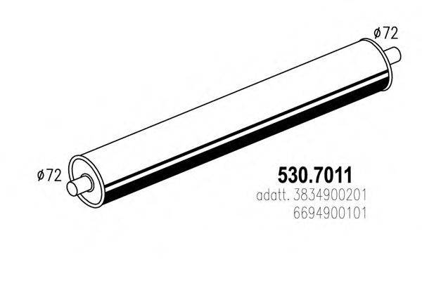 Средний / конечный глушитель ОГ ASSO 5307011