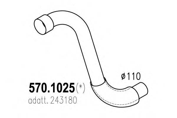 Труба выхлопного газа ASSO 570.1025