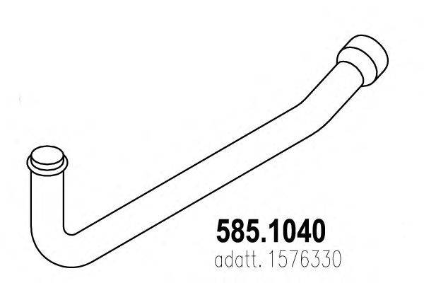 Труба выхлопного газа ASSO 585.1040