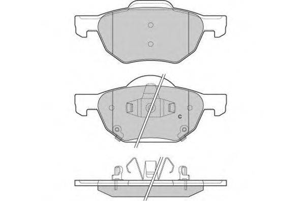Комплект тормозных колодок, дисковый тормоз E.T.F. 24214