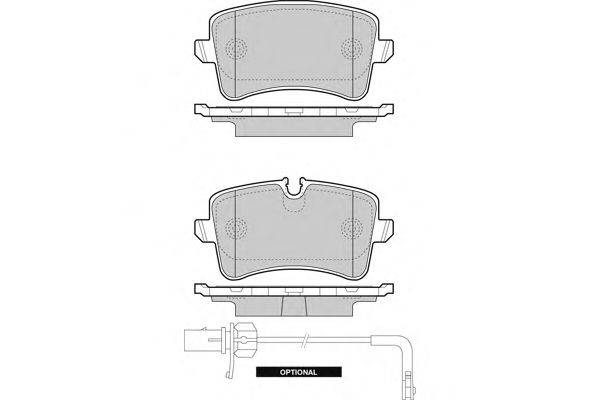 Комплект тормозных колодок, дисковый тормоз E.T.F. 121493