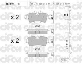 Комплект тормозных колодок, дисковый тормоз CIFAM 822-769-0K