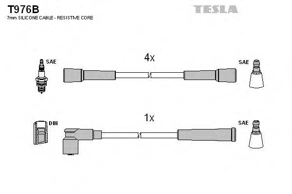 Комплект проводов зажигания TESLA T976B