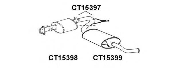 Глушитель выхлопных газов конечный VENEPORTE CT15399