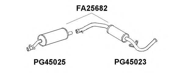 Глушитель выхлопных газов конечный VENEPORTE FA25682