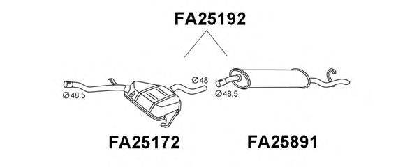 Глушитель выхлопных газов конечный VENEPORTE FA25891