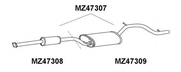 Глушитель выхлопных газов конечный VENEPORTE MZ47307