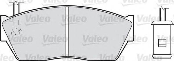 Комплект тормозных колодок, дисковый тормоз VALEO 551042