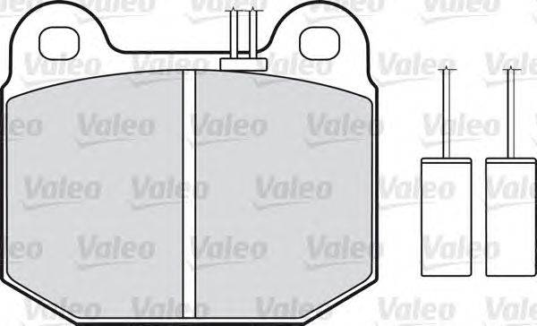 Комплект тормозных колодок, дисковый тормоз VALEO 551033