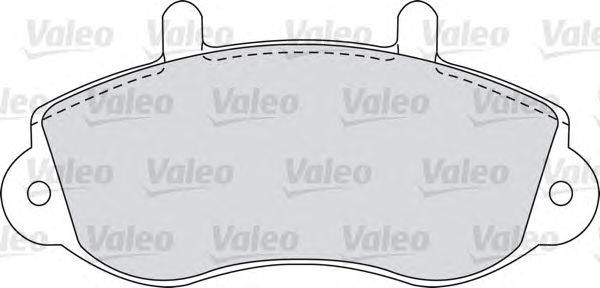 Комплект тормозных колодок, дисковый тормоз VALEO 598490