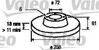 Тормозной диск VALEO 186205