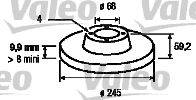 Тормозной диск VALEO 186114