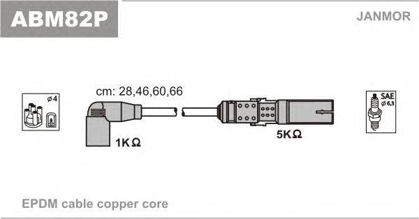 Комплект проводов зажигания JANMOR ABM82P