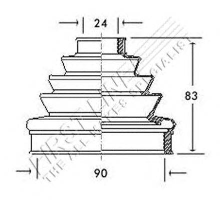 Пыльник, приводной вал FIRST LINE FCB2008