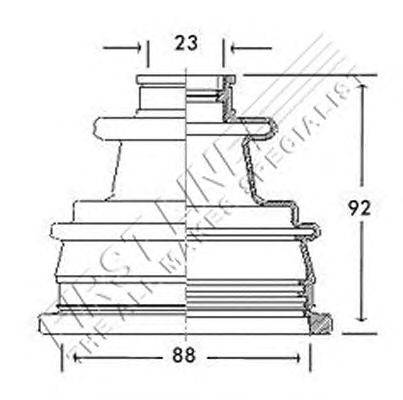 Пыльник, приводной вал FIRST LINE FCB2133